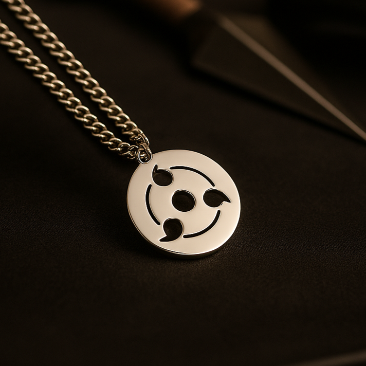 sharingan necklace stainless steel naruto anime manga merch gift jewels