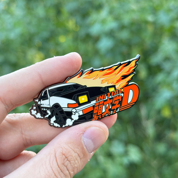 AE86 Trueno Enamel Pin from Anime Initial D