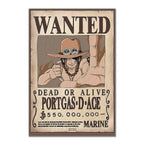 Portgas D Ace Wanted poster vinyl sticker inspired by One Piece