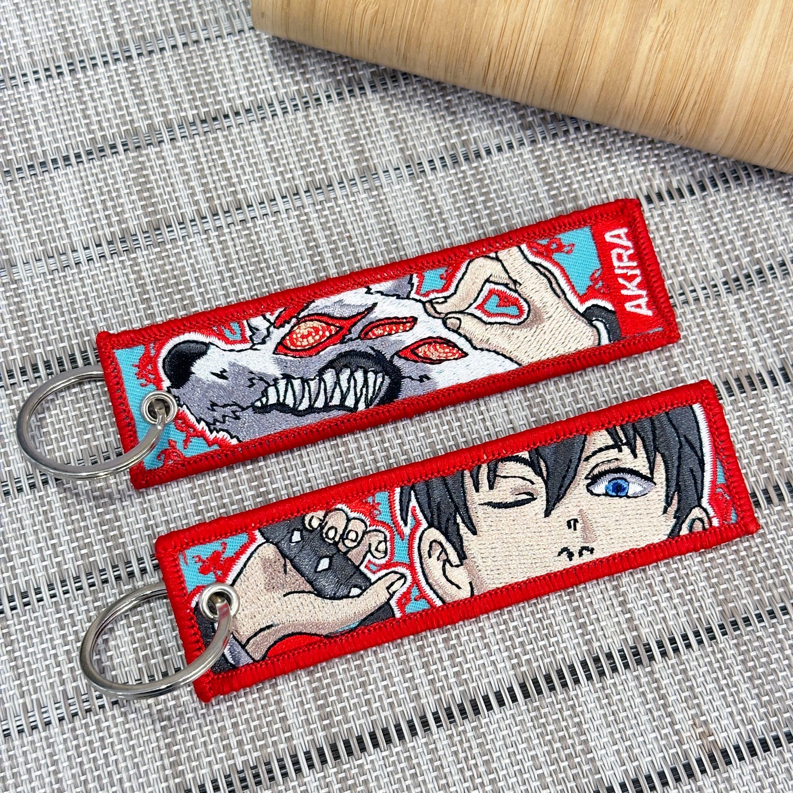 Aki Hayakawa embroidered anime keychain inspired by Chainsaw Man – Akira Gallery
