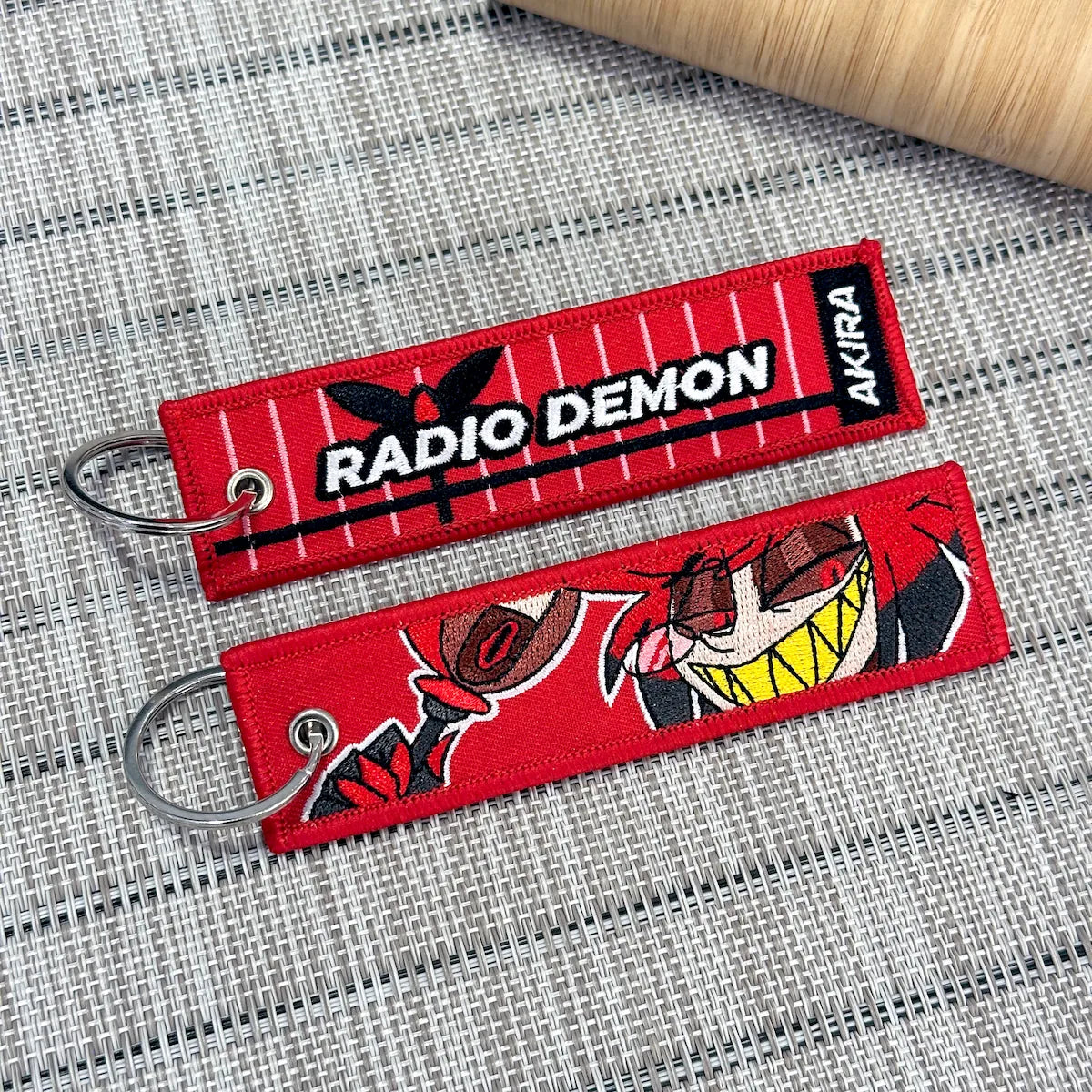 Alastor Embroidered Keychain from Hazbin Hotel - Akira Gallery