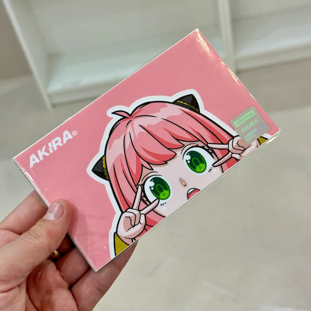 Anya Forger Vinyl Peeker Sticker from anime Spy x Family