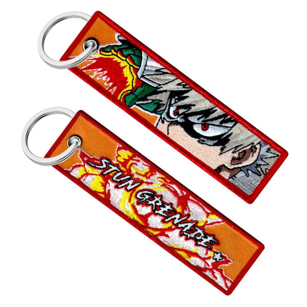 katsuki bakugo my hero academia boku no hero anime manga keytag keychain jet tag key