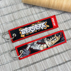 Berserk Embroidered Keychain Featuring Guts and the logo