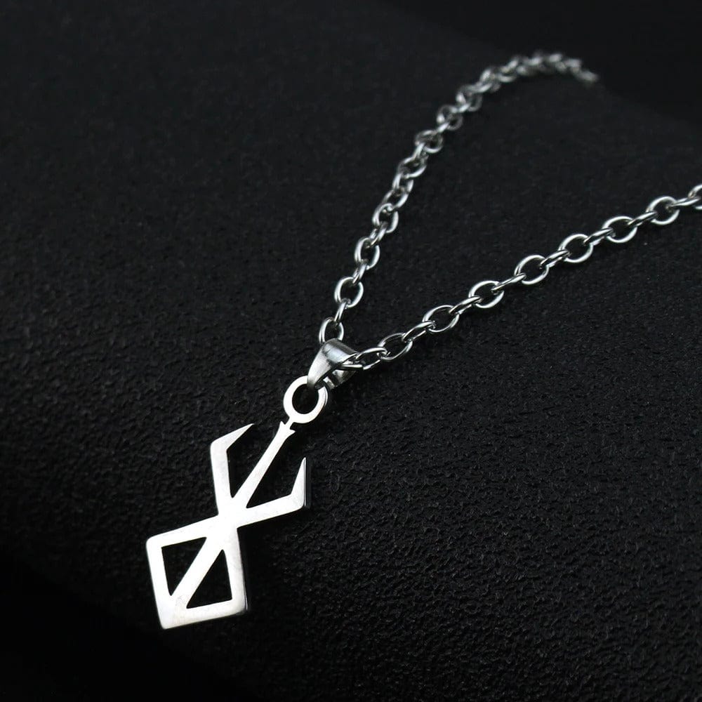 Minimalist Brand of Sacrifice anime pendant necklace on display from Berserk
