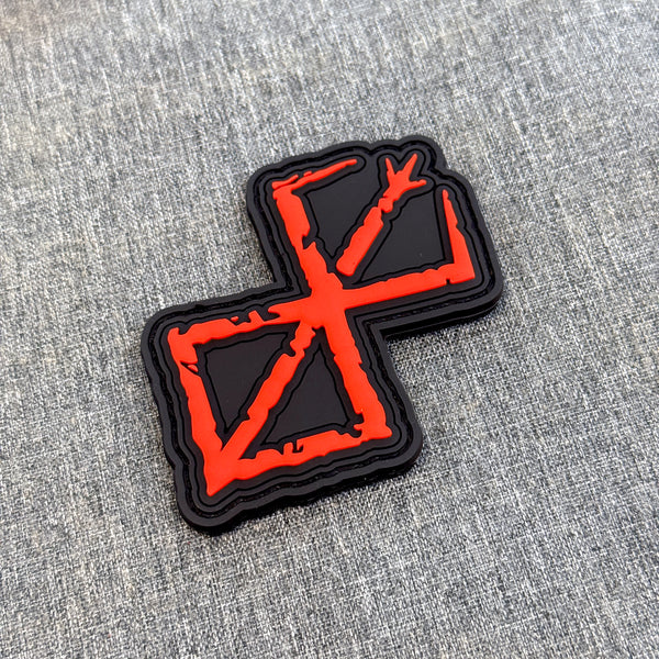 Brand of Sacrifice PVC anime patch inspired by Berserk with velcro backing – Akira Gallery
