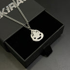 Minimalist Calcifer pendant necklace inspired by howls moving castle anime
