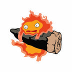10 x 10 cm Calcifer Vinyl Sticker from Howls Moving Castle Studio Ghibli
