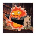 10 x 10 cm Calcifer Vinyl Sticker from Howls Moving Castle Studio Ghibli