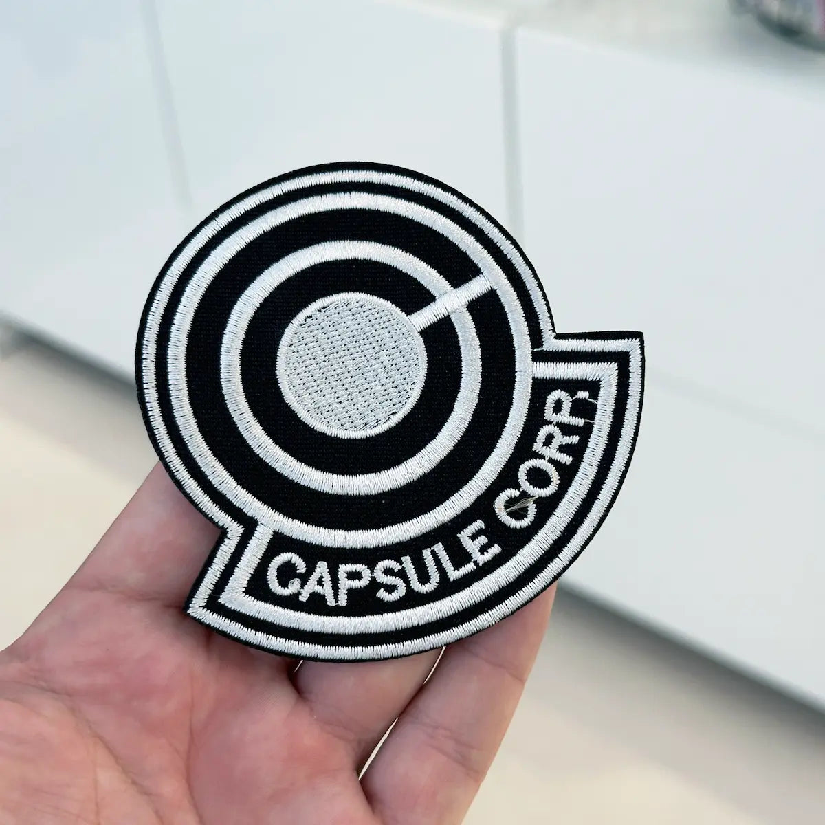 Capsule Corp Embroidered Iron On Patch from anime Dragon Ball