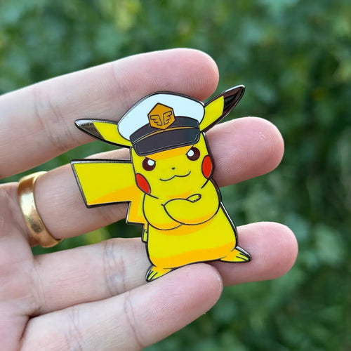 Captain Pikachu Enamel Pin