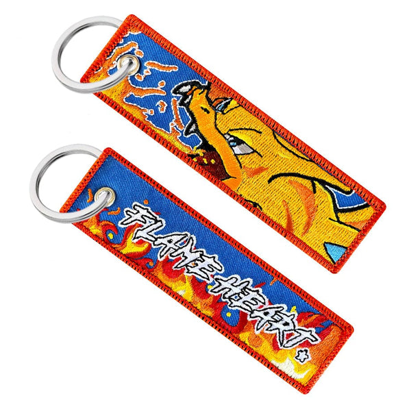 charizard pokemon charmander pikachu nintendo keychain keytag jet tag key anime manga ds