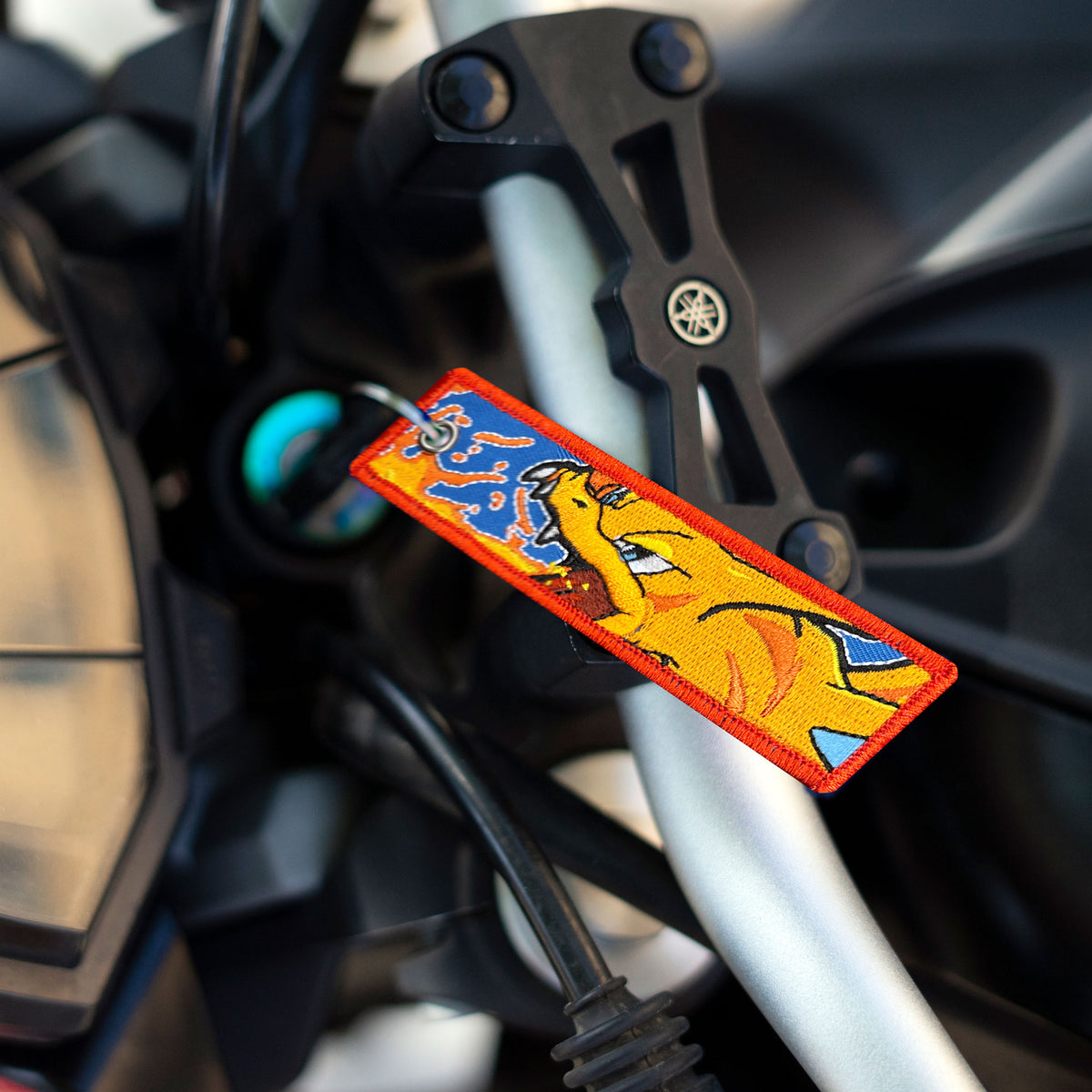 Detail Charizard embroidered anime keychain inspired by Pokémon – Akira Gallery
