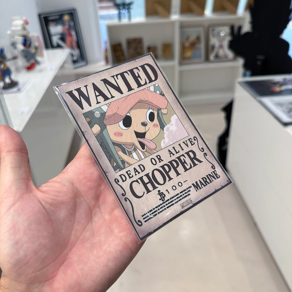Chopper Wanted poster vinyl sticker inspired by Anime One Piece