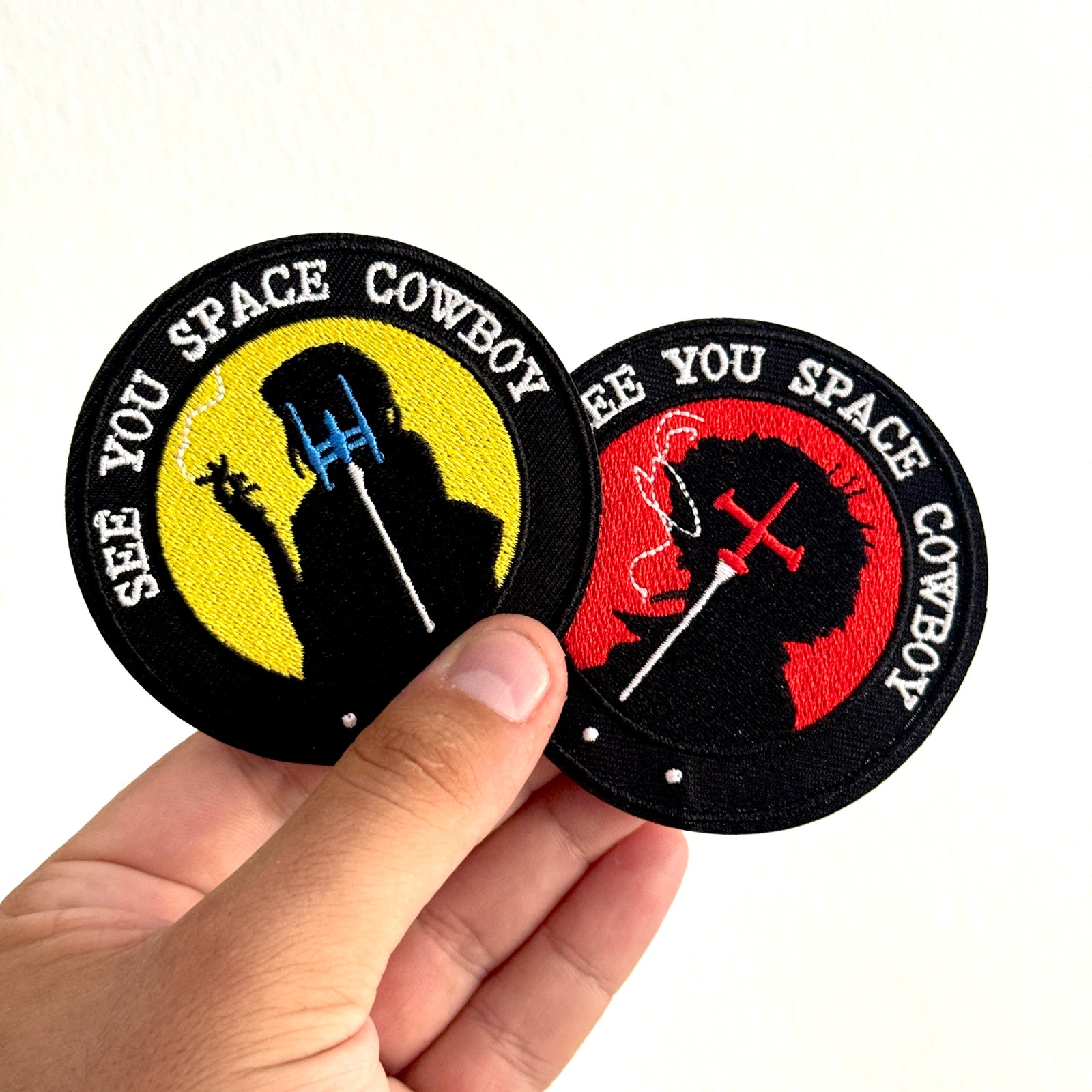 Faye Valentine and Spike Spiegel Embroidered Patches Pack