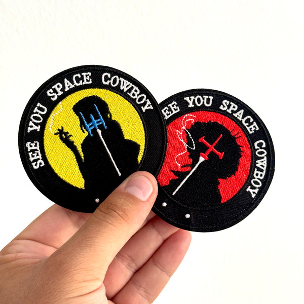 Faye Valentine and Spike Spiegel Embroidered Patches Pack