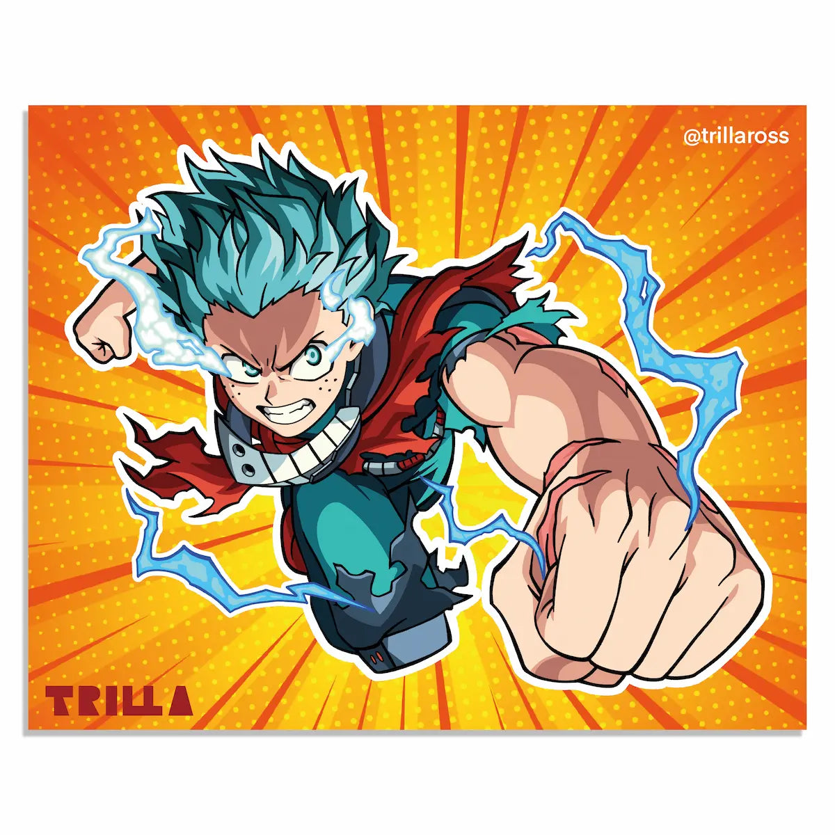 Midoriya vinyl sticker from boku no hero anime