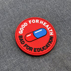 Display of Akira Good for Health Bad for Education PVC patch – Akira Gallery
