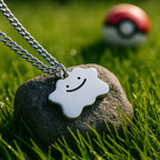 Ditto necklace inspired by Pokémon character design

