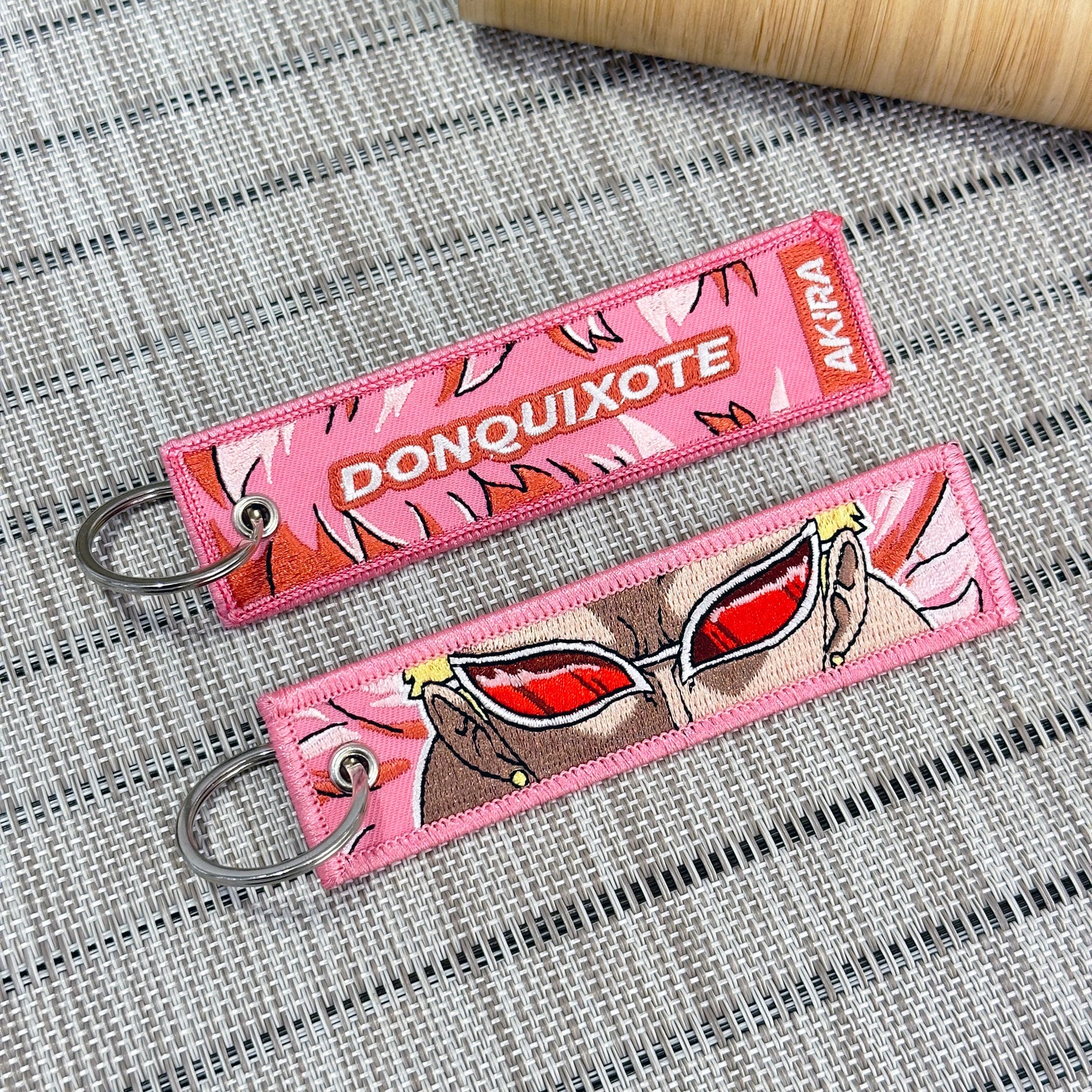 Donquixote Doflamingo embroidered anime keychain inspired by One Piece – Akira Gallery
