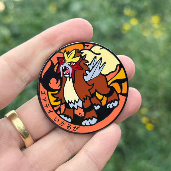 Entei Enamel Pin from Pokemon Anime Series