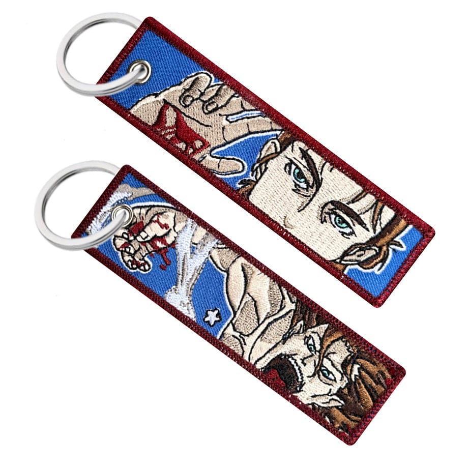 attack on titan eren shingeki no kyogin anime manga keytag keychain jet tag key