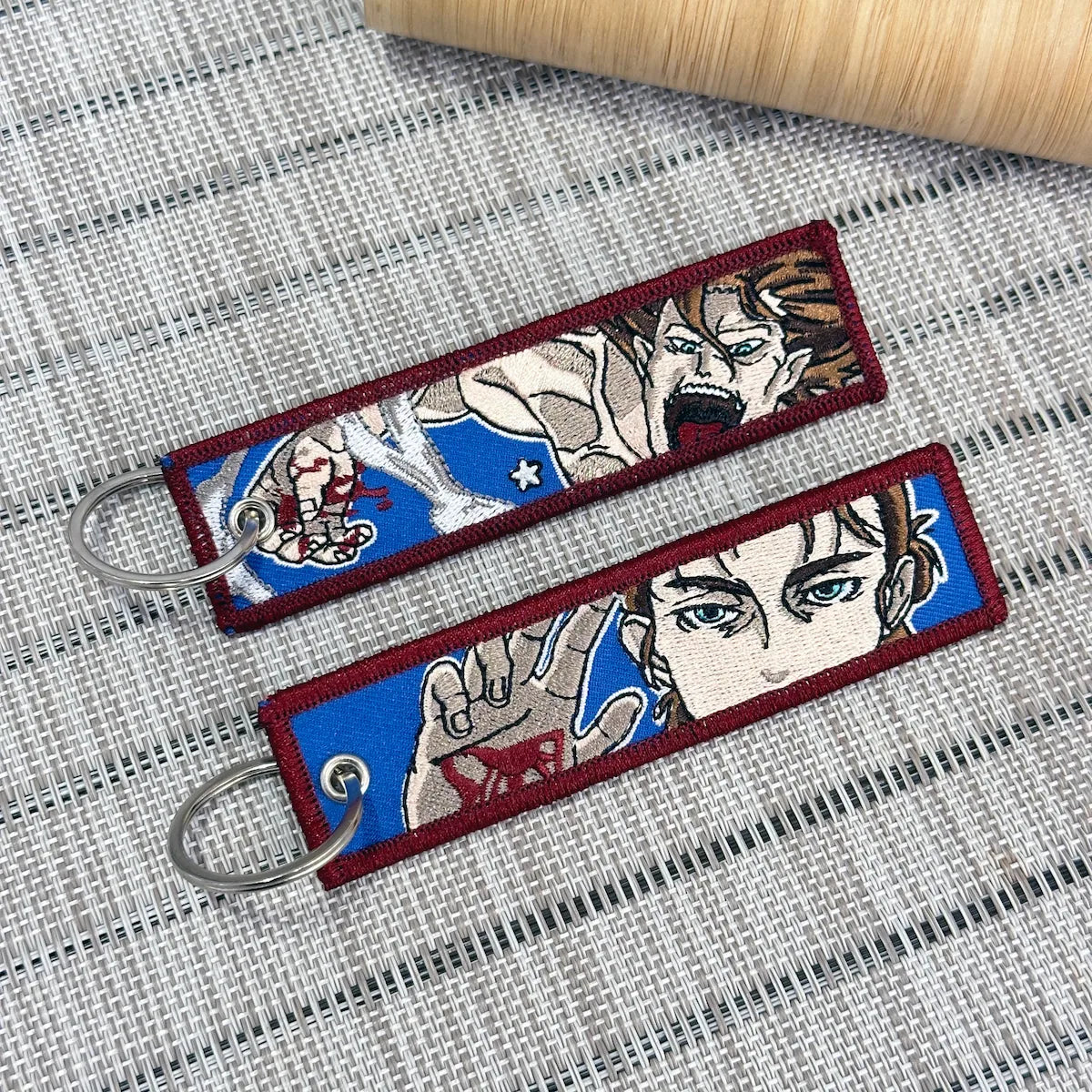 Eren Yeager Embroidered Keychain from Attack On Titan - Akira Gallery