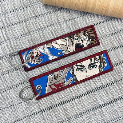 Eren Yeager Embroidered Keychain from Attack On Titan - Akira Gallery