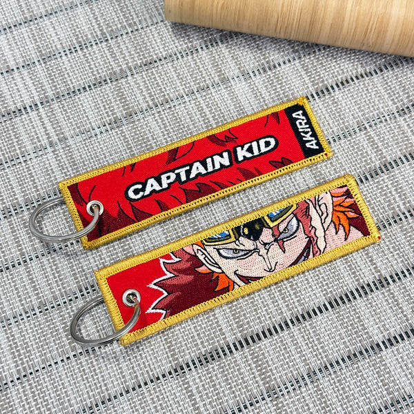 Eustass Kid embroidered anime keychain inspired by One Piece – Akira Gallery
