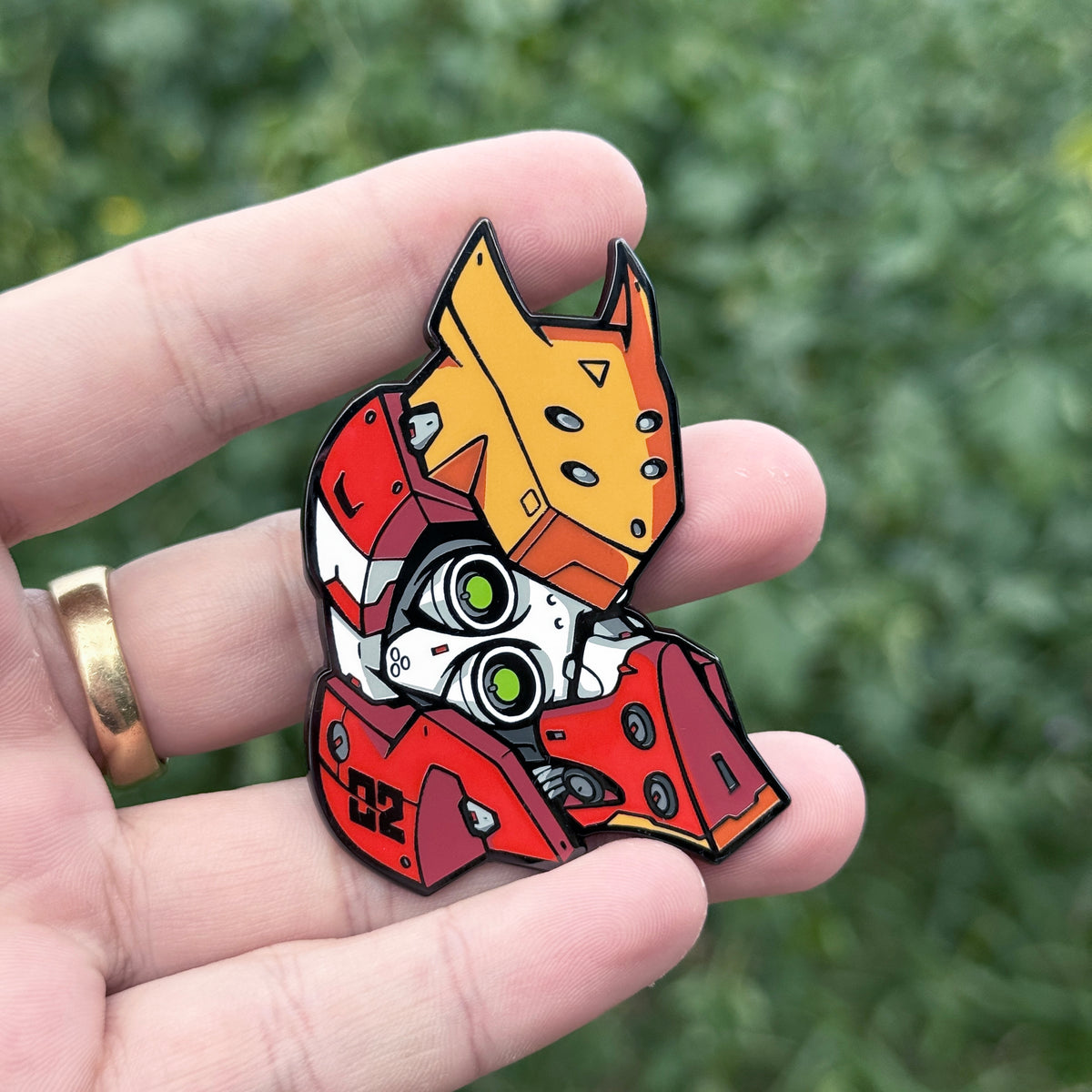 Eva 02 Enamel Pin from Neon Genesis Evangelion Anime Series