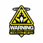 10 x 10 cm die cut Evangelion Warning Sign Vinyl Sticker