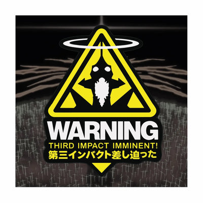 10 x 10 cm die cut Evangelion Warning Sign Vinyl Sticker