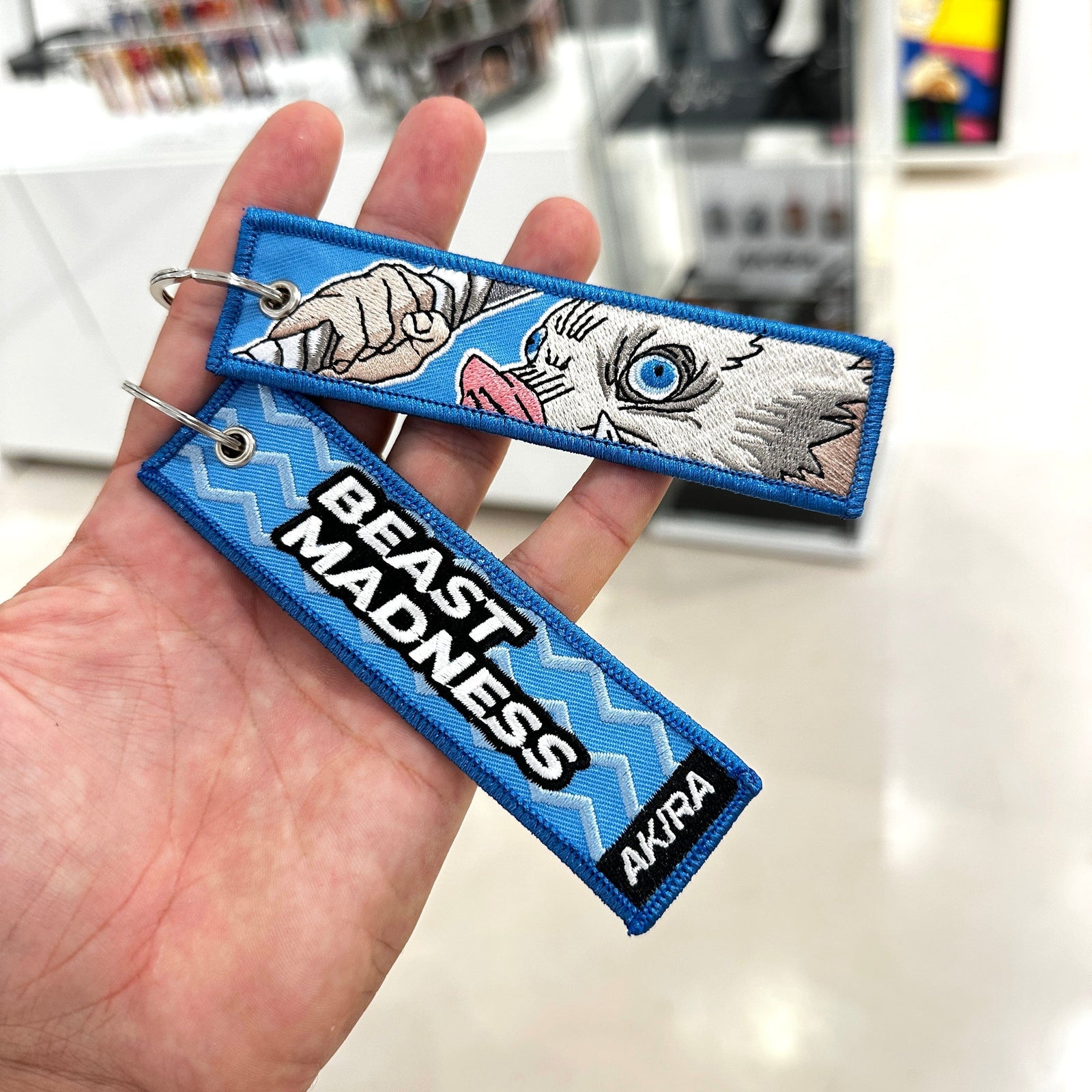 demon slayer inosuke hashibira kimetsu no yaiba keychain keytag jet tag anime manga otaku kawaii