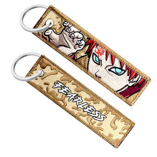 gaara naruto anime manga keychain keytag jet tag key ring