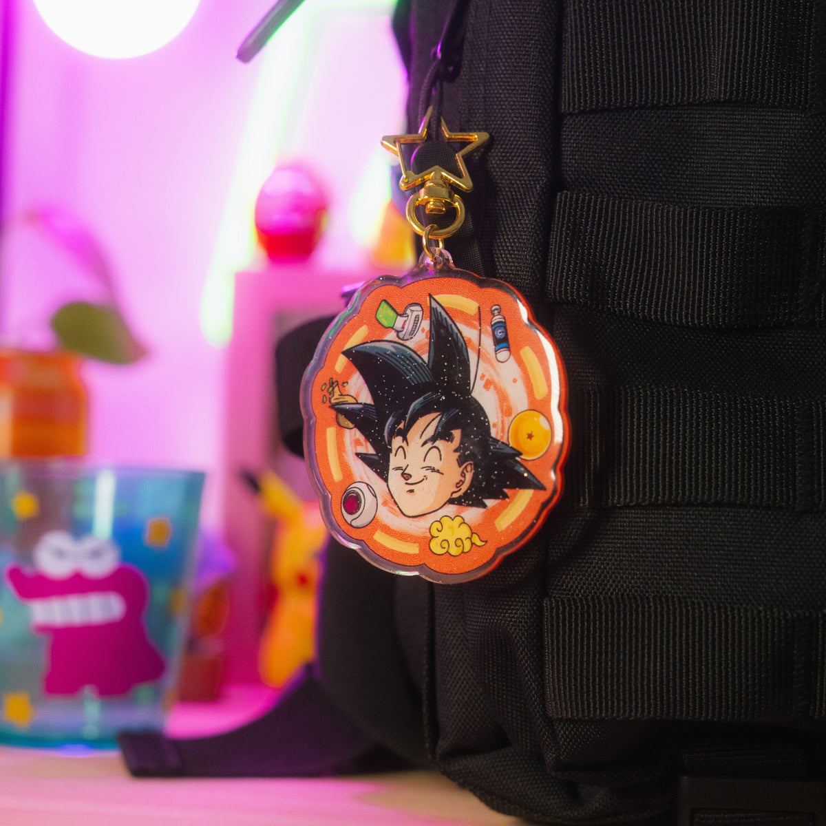 Goku Acrylic Keychain on Display Inspired by the Anime Dragon Ball - Akira Gallery