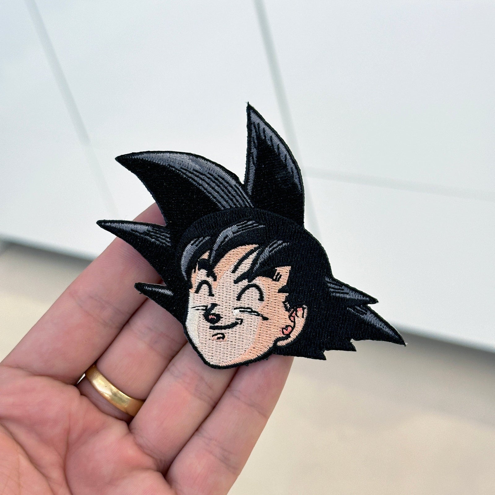 Goku embroidered anime patch inspired by Dragon Ball with iron on backing – Akira Gallery
