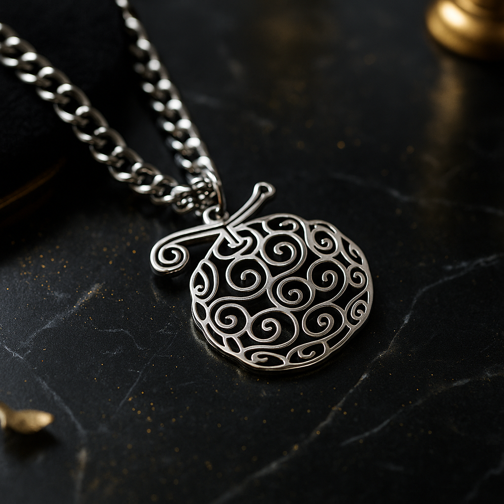 Gomu Gomu Devil Fruit necklace inspired by One Piece anime
