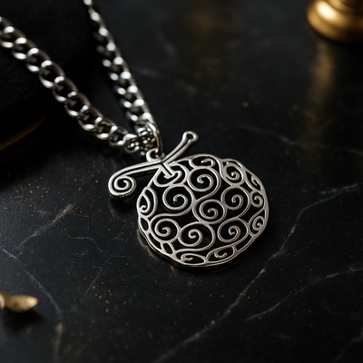 Gomu Gomu Devil Fruit necklace inspired by One Piece anime
