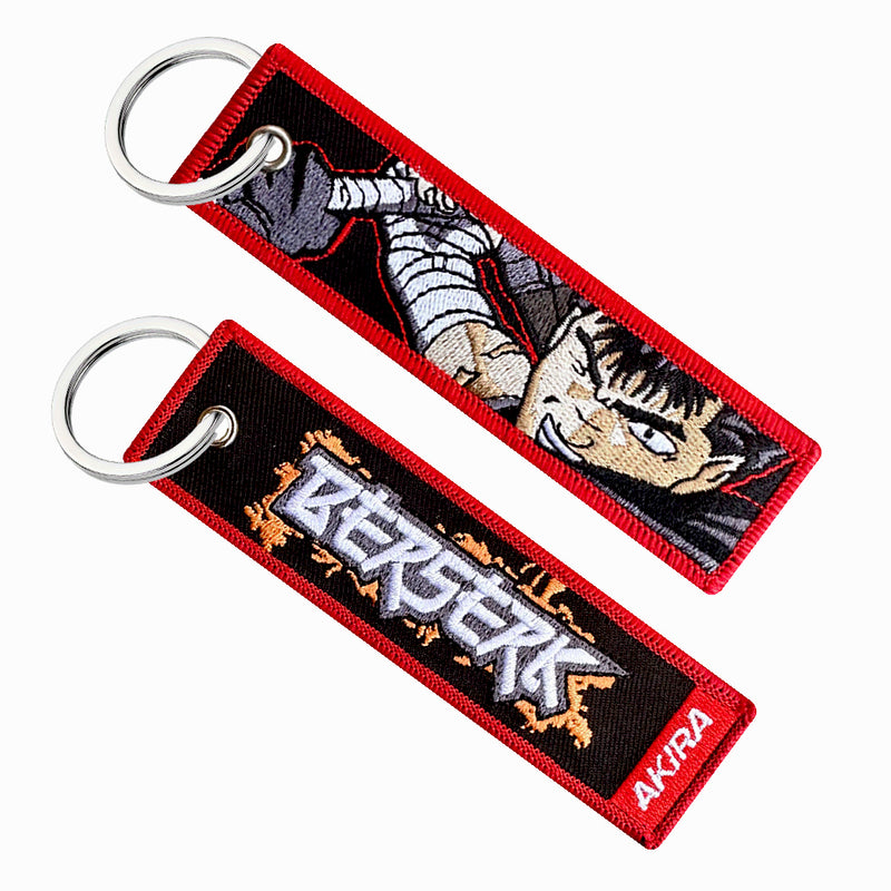 guts berserk anime manga keychain key tag ring keyring knight lanyard accesory accesories