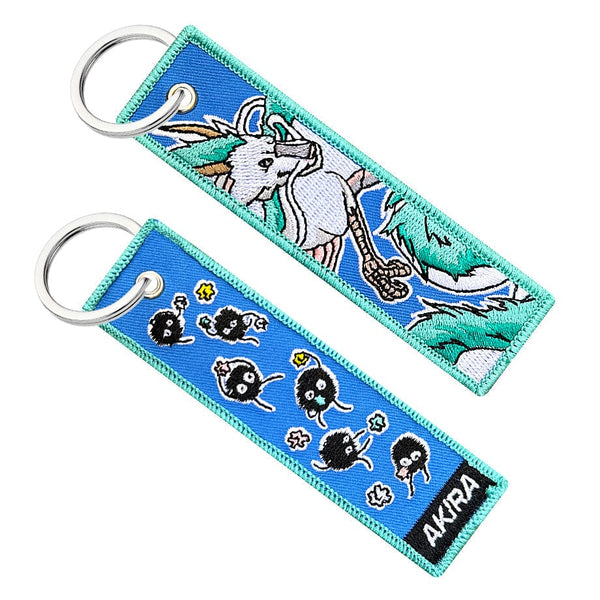 haku kohaku dragon spirited away chihiro studio ghibli anime manga keychain keytag jet tag key