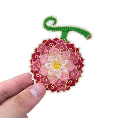 Embroidered Hana Hana no Mi patch from One Piece, iron-on anime patch with devil fruit design