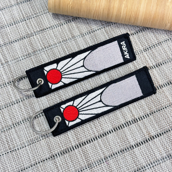 Hanafuda earrings embroidered anime keychain inspired by Demon Slayer – Akira Gallery
