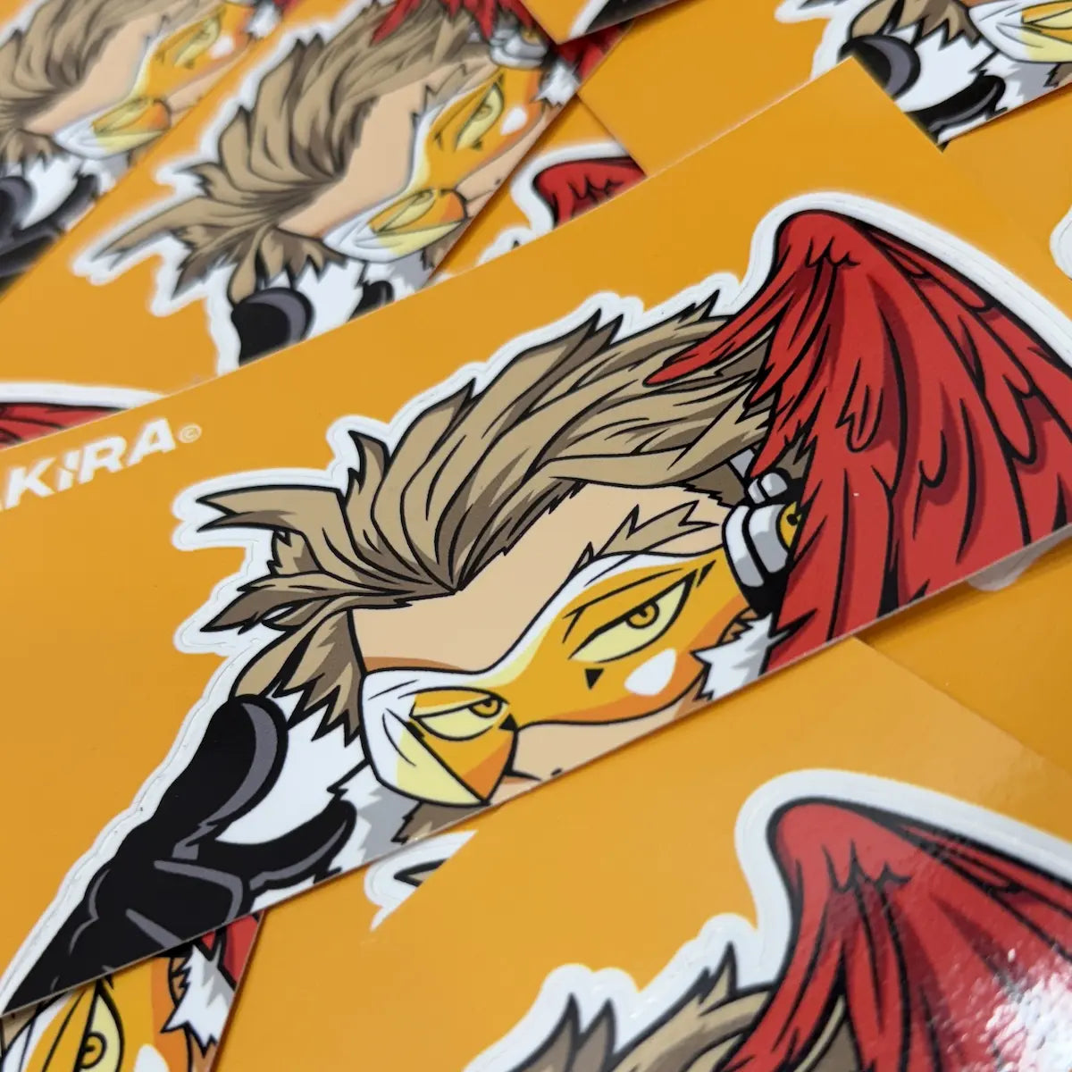 Hawks vinyl sticker from anime boku no hero