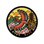 Ho-Oh Pokémon Poké Lid vinyl sticker featuring Japanese manhole cover artwork