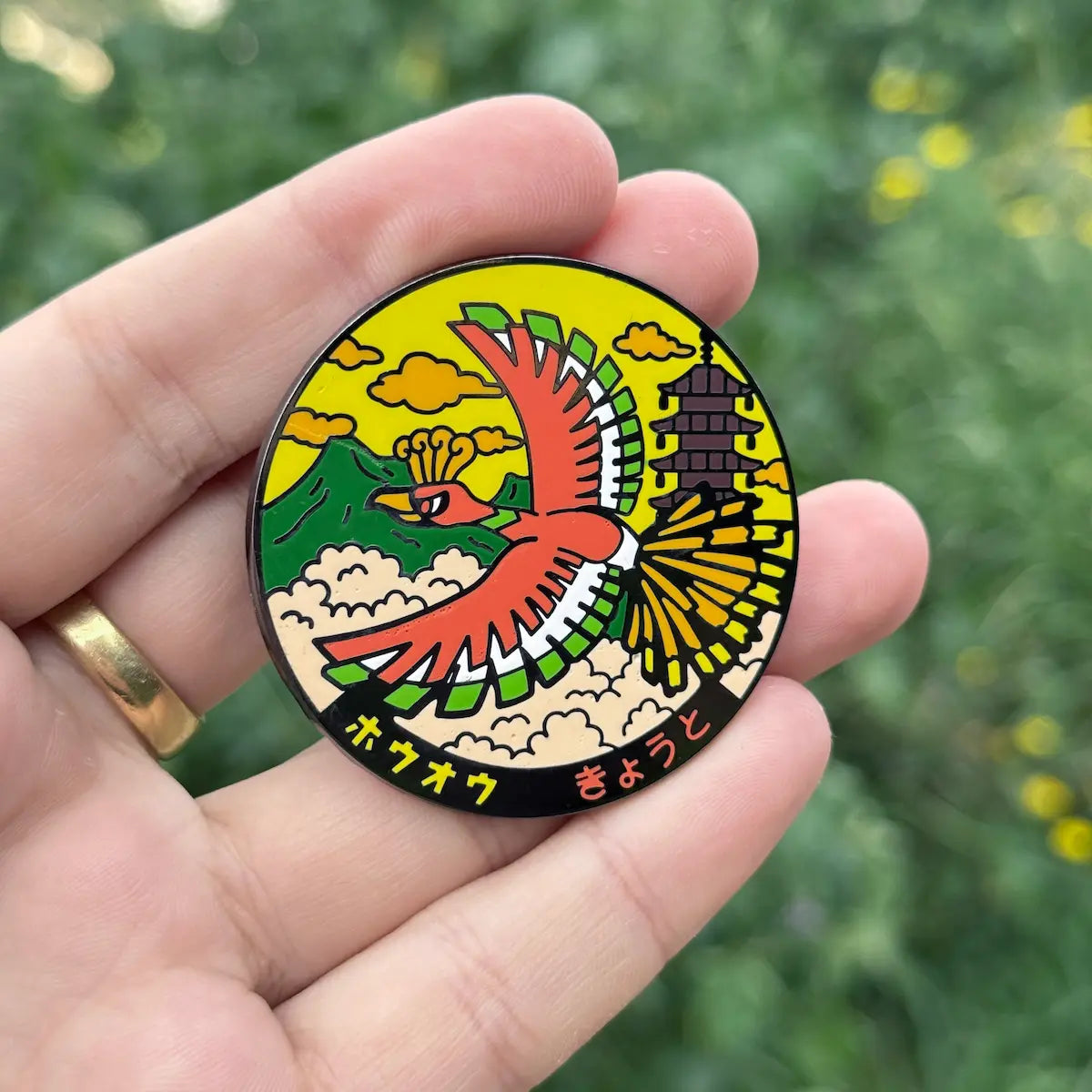 Ho Oh Enamel Pin from Pokemon Anime