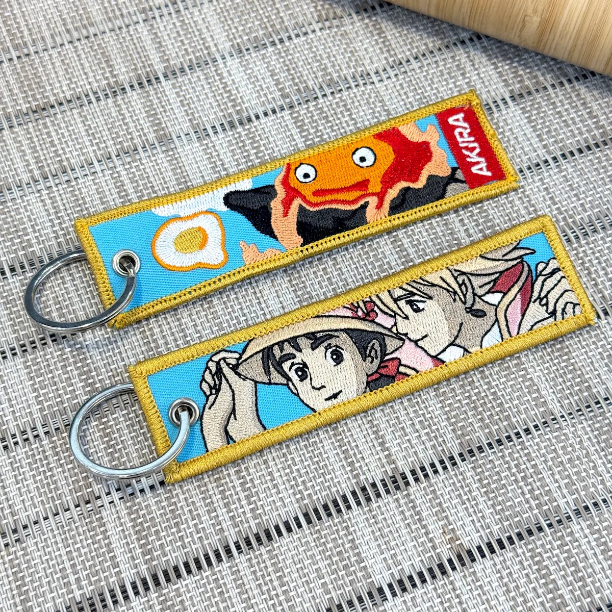 Howl & Sophie Embroidered Anime Keychain from Ghibli Howls Moving Castle - Akira Gallery