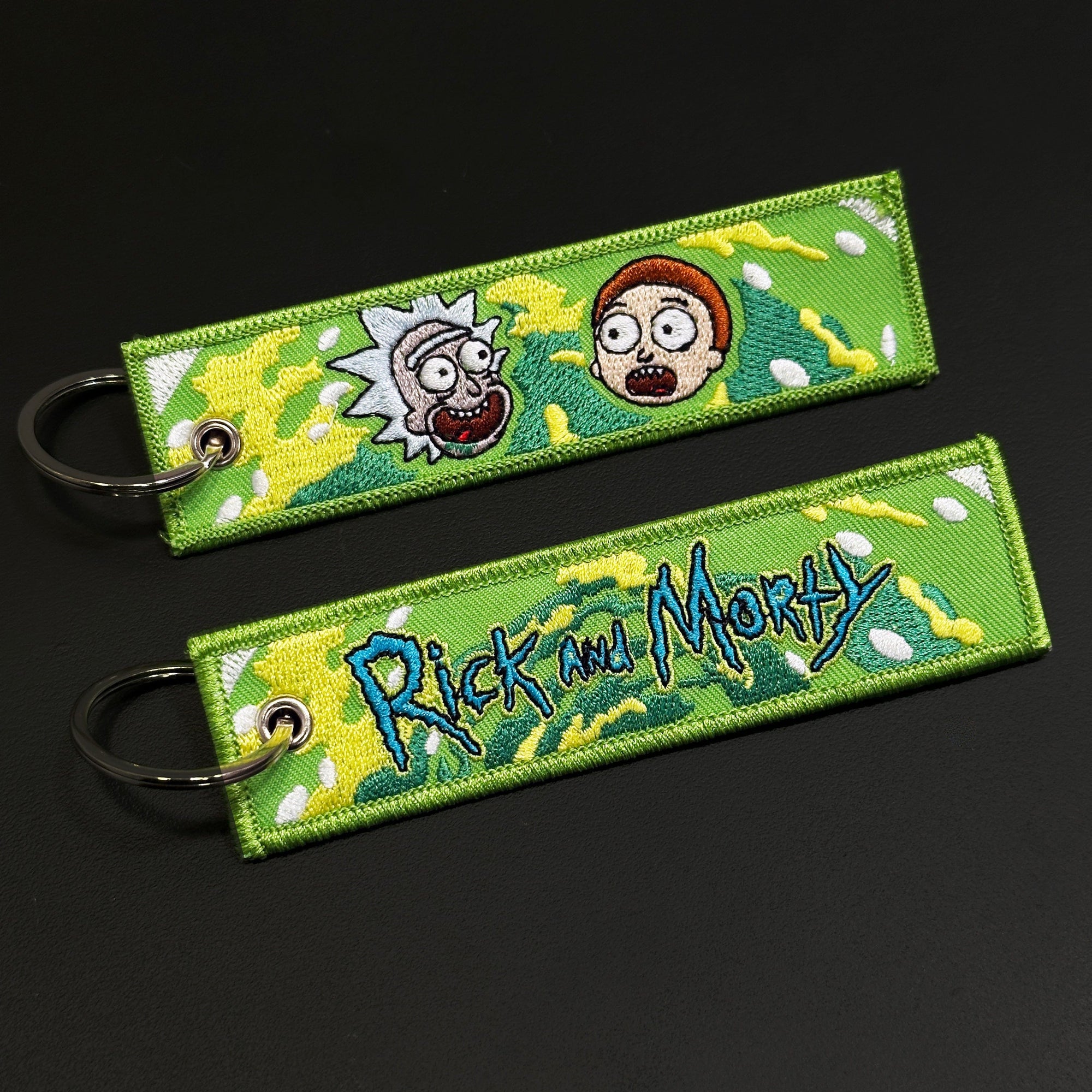 rick morty anime manga cartoon keychain keytag jettag tag key