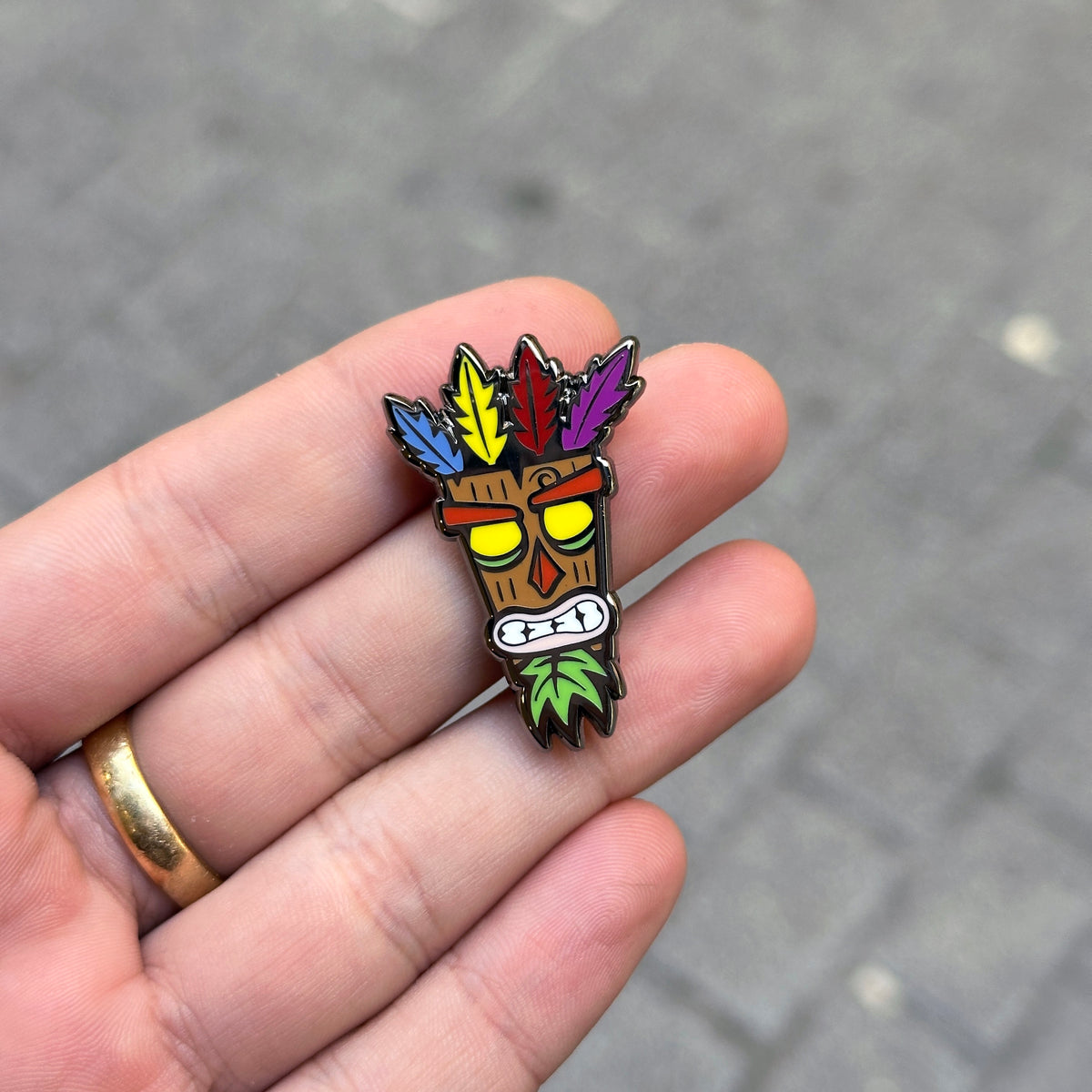 Aku Aku Enamel Pin