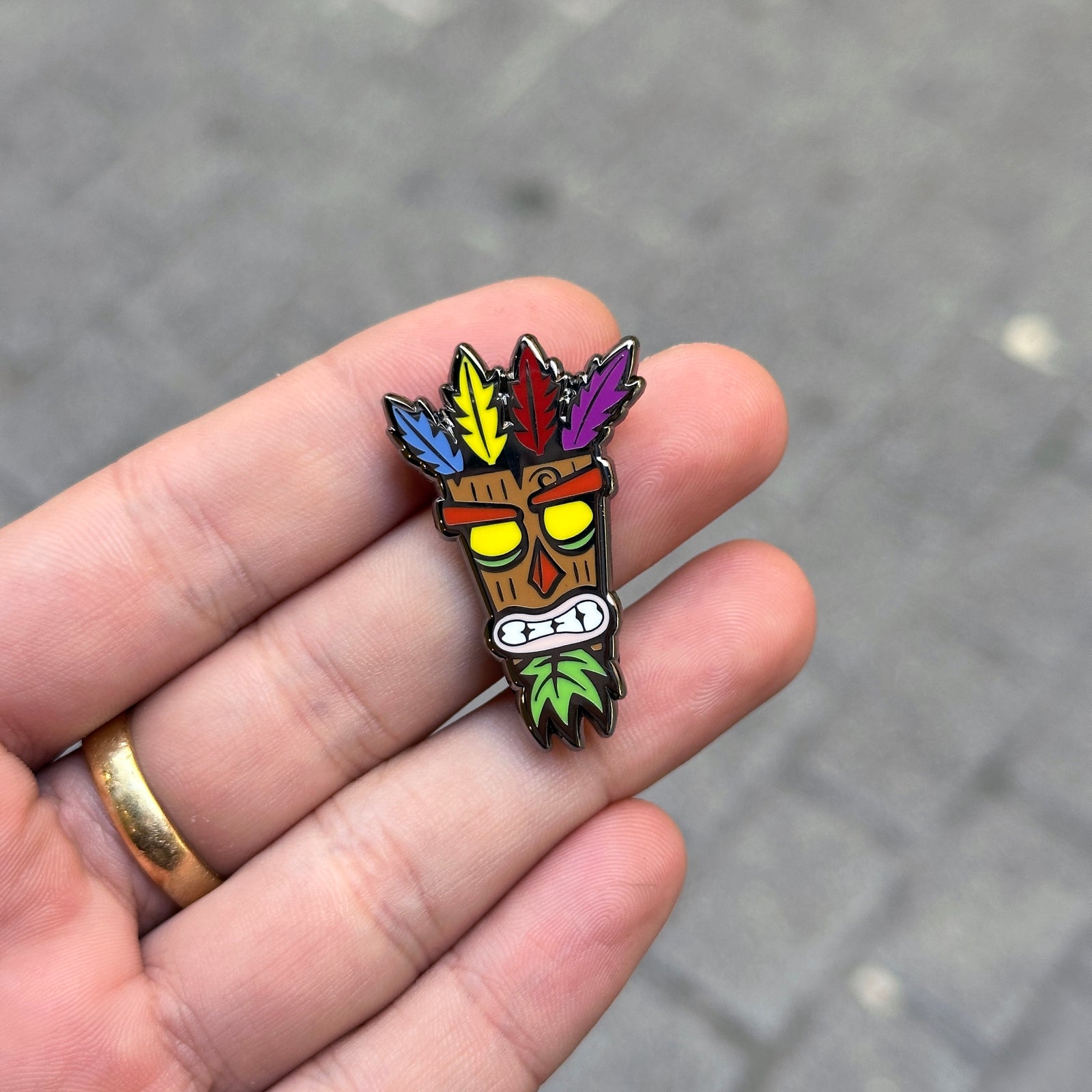 Aku Aku Enamel Pin