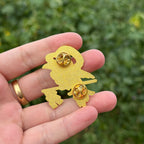 White Crow Enamel Pin